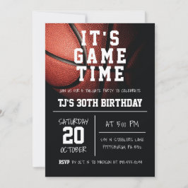 Invitación de cumpleaños al baloncesto deportivo