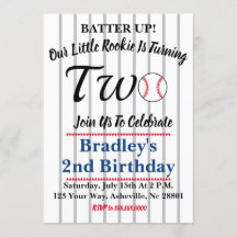 Invitación de cumpleaños al béisbol