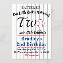 Invitación de cumpleaños al béisbol