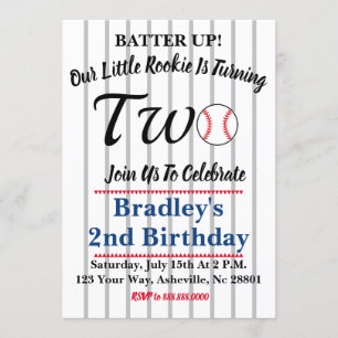 Invitación de cumpleaños al béisbol