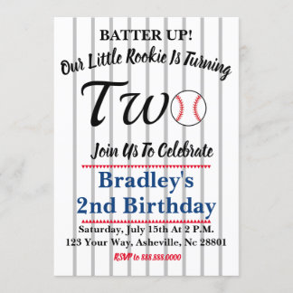 Invitación de cumpleaños al béisbol