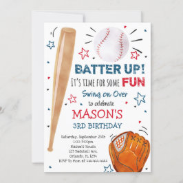 Invitación de cumpleaños al béisbol