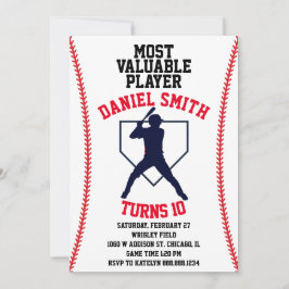 Invitación de cumpleaños al béisbol