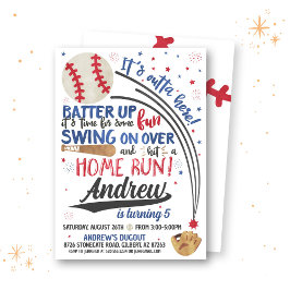Invitación de cumpleaños al béisbol
