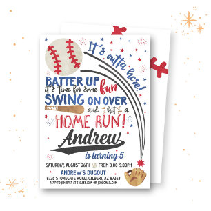 Invitación de cumpleaños al béisbol