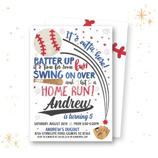 Invitación de cumpleaños al béisbol