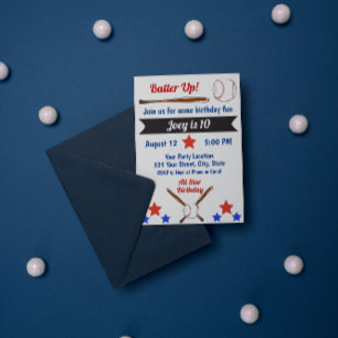 Invitación de cumpleaños al béisbol