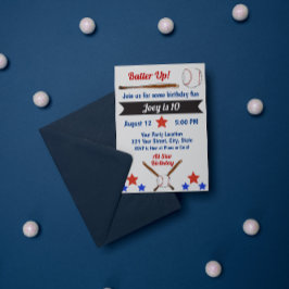 Invitación de cumpleaños al béisbol