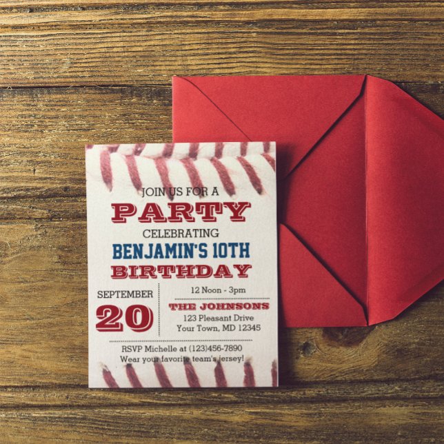 Invitación de cumpleaños al béisbol (Subido por el creador)