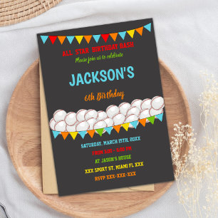 Invitación de cumpleaños al béisbol