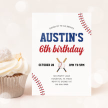 Invitación de cumpleaños al béisbol
