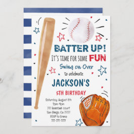 Invitación de cumpleaños al béisbol