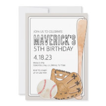 Invitación de cumpleaños al béisbol