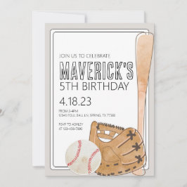 Invitación de cumpleaños al béisbol