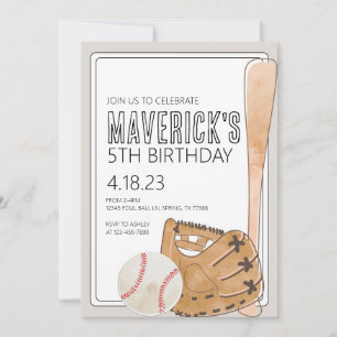 Invitación de cumpleaños al béisbol