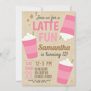 Invitación de cumpleaños al café de última hora