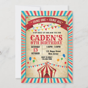 Invitación de cumpleaños al carnaval
