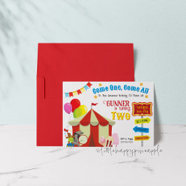 Invitación de cumpleaños al Carnaval de Circo
