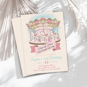 Invitación de cumpleaños al Carrusel Circus Carniv