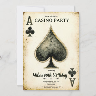 Invitación de cumpleaños al casino