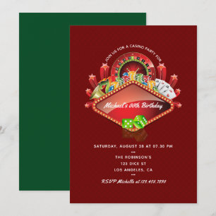 invitación de cumpleaños al casino