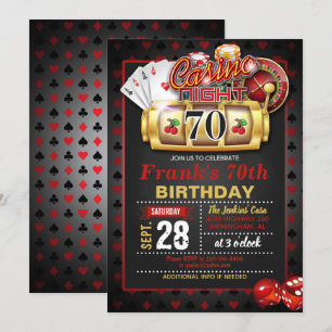 Invitación de cumpleaños al Casino 70