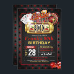 Invitación de cumpleaños al Casino 90<br><div class="desc">Invitación perfecta para celebrar una fiesta de cumpleaños del Casino</div>