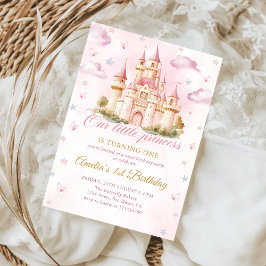 Invitación de cumpleaños al castillo de princesas 