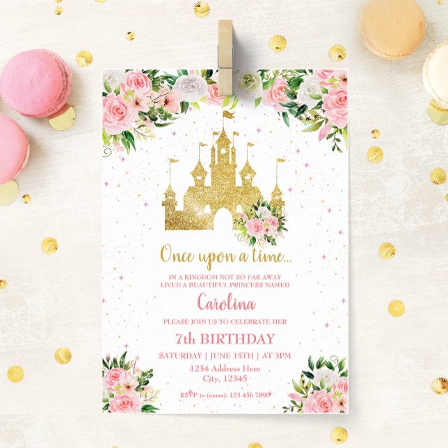 Invitación de cumpleaños al castillo de Princess (Subido por el creador)