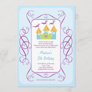 Invitación de cumpleaños al castillo de Rapunzel