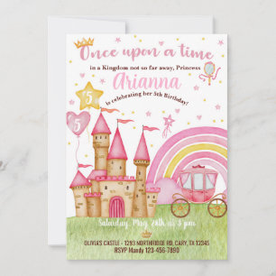 Invitación de cumpleaños al castillo del Reino de