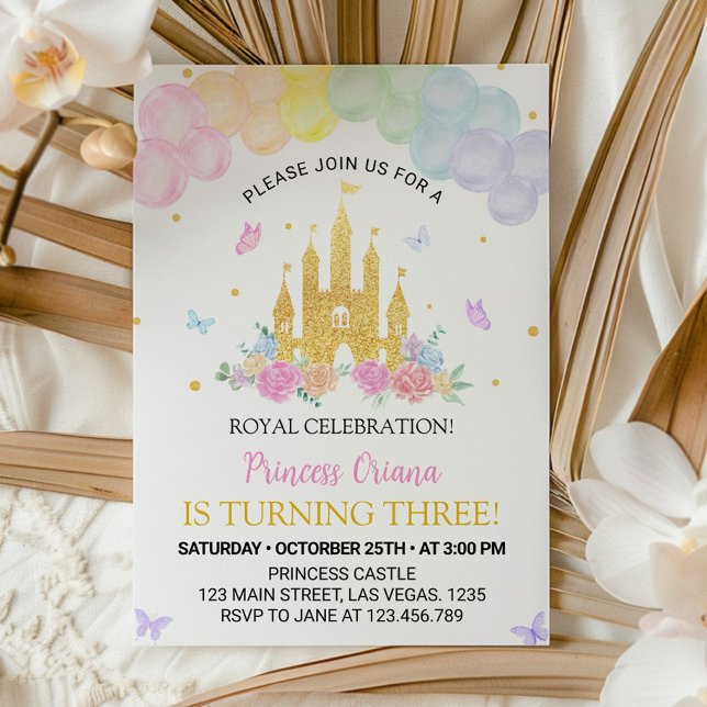 Invitación de cumpleaños al Castillo Princesa de O (Subido por el creador)