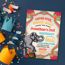 Invitación de cumpleaños al circo