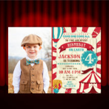 Invitación de cumpleaños al circo Invitación al ca