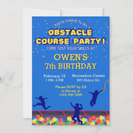 Invitación de cumpleaños al curso Obstacle