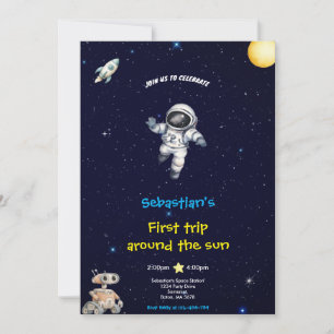 INVITACIÓN DE CUMPLEAÑOS AL ESPACIO AZUL