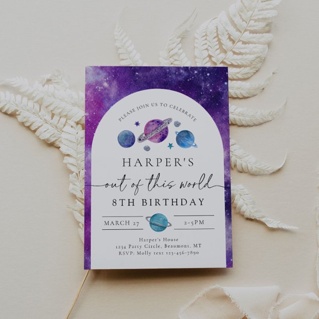 Invitación de cumpleaños al espacio de los chicas  (Subido por el creador)