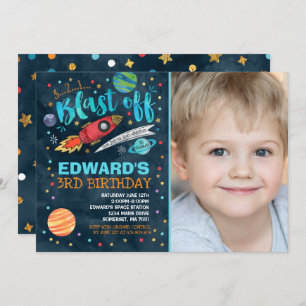 Invitación de cumpleaños al espacio Fiesta del esp