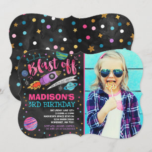 Invitación de cumpleaños al espacio Fiesta del esp