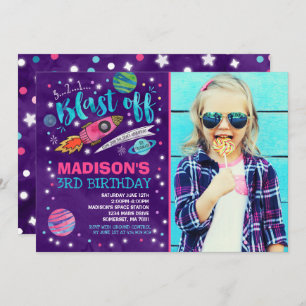 Invitación de cumpleaños al espacio Fiesta del esp