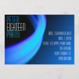 Invitación de cumpleaños al espacio masculino