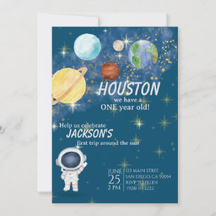 Invitación de cumpleaños al espacio ultraterrestre