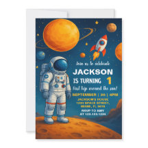 Invitación de cumpleaños al espacio ultraterrestre