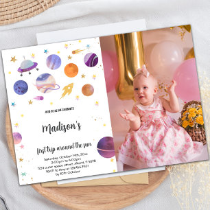 Invitación de cumpleaños al espacio ultraterrestre