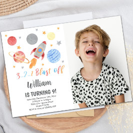 Invitación de cumpleaños al espacio ultraterrestre