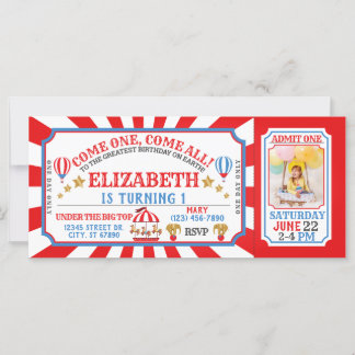 Invitación de cumpleaños al Festival de Circo
