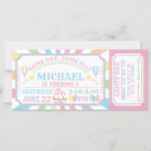 Invitación de cumpleaños al Festival de Circo