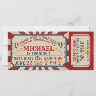 Invitación de cumpleaños al Festival de Circo