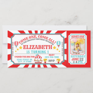 Invitación de cumpleaños al Festival de Circo