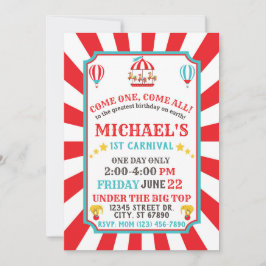 Invitación de cumpleaños al Festival de Circo